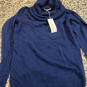 Cashmere turtle neck sweater blue S